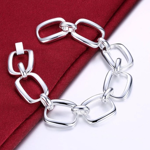 STERLING SILVER CHAIN LINK BRACELET - Picture 11 of 11